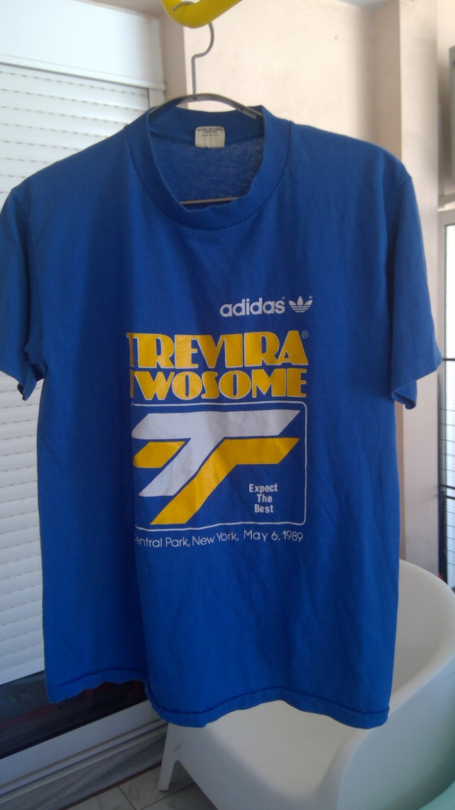 adidas Trevira Twosome made in U.S.A. 80s Central Park New York jersey t-shirt