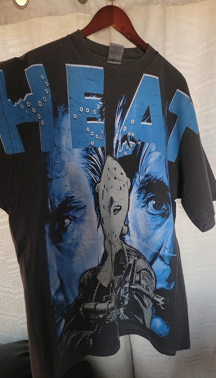 HEAT BIG PRINT ON SHAKA HEAVYWEIGHT GARMET DYED T SHIRT