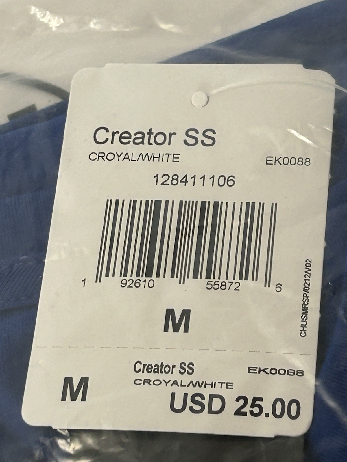 Adidas Men’s Size Medium Creator Tee Short Sleeve Blue T-Shirt EK0088 NWTGS