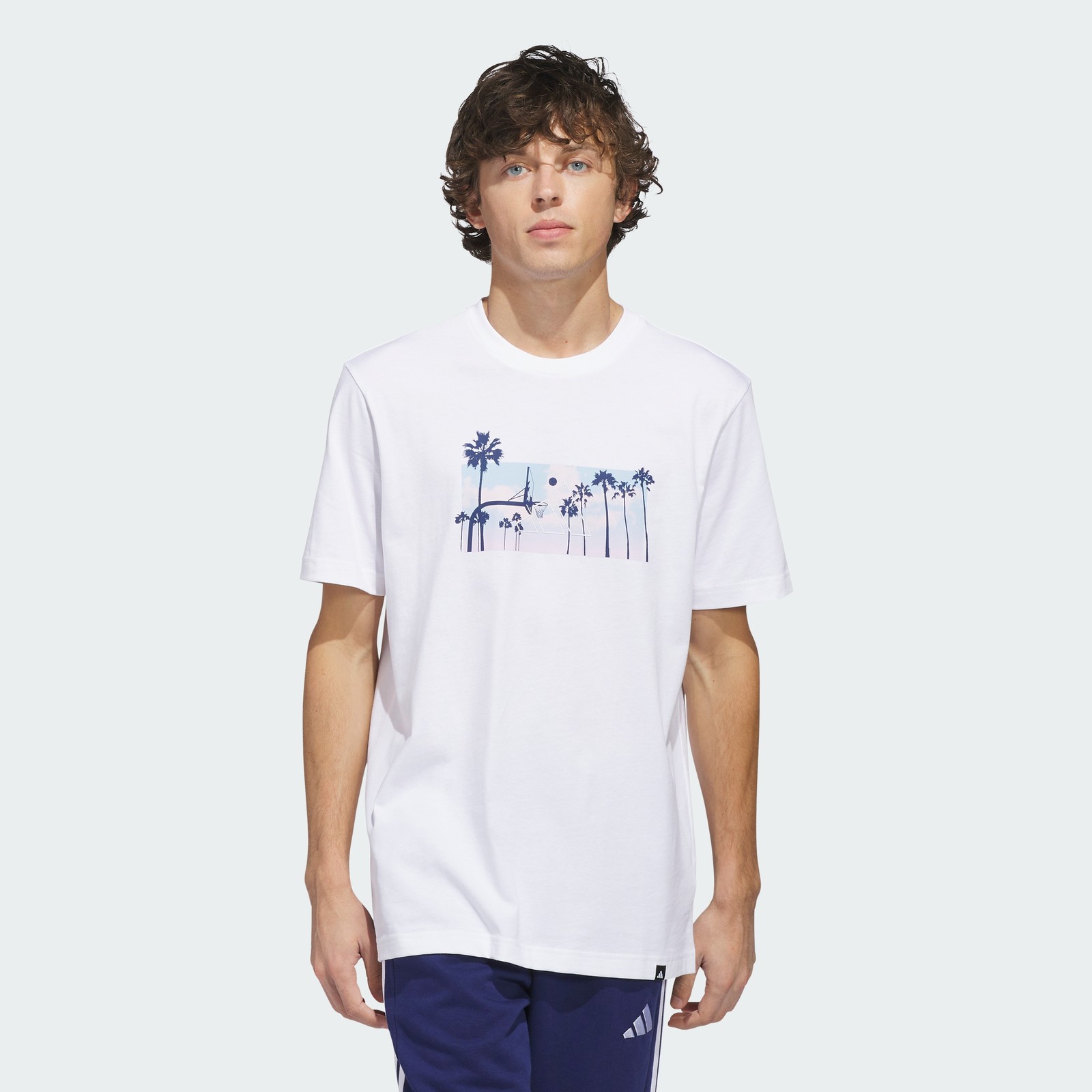 adidas men Summer Sunset Graphic T-Shirt