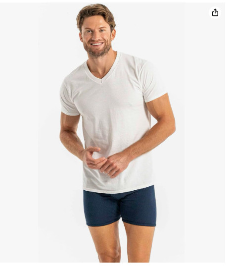6-Pack Gildan Men’s V-Neck T-Shirt Small Black Multipack, Style G1103
