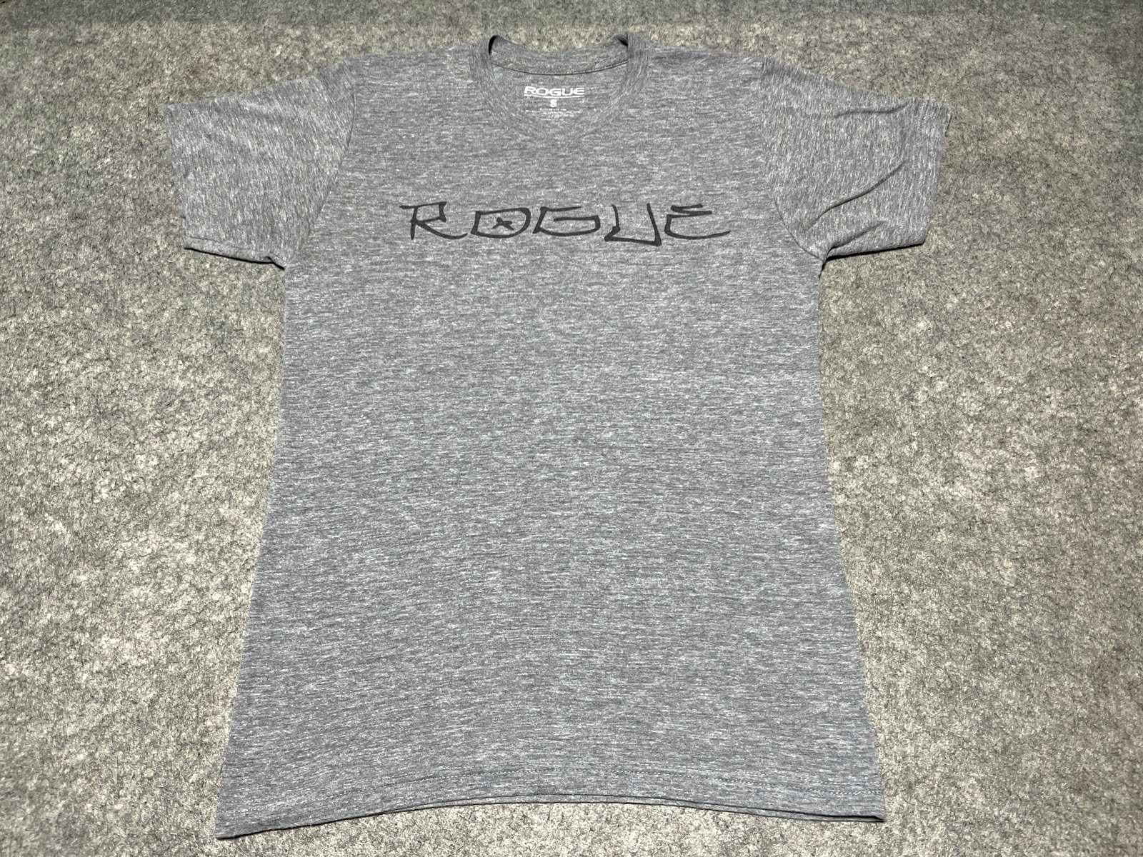 ROGUE Sports Gym Rat Lift Heavy weights Gray SMALL Skull Shirt Day of the Dead