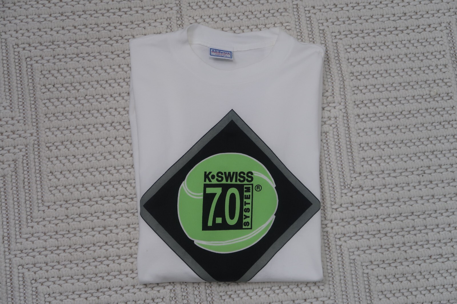 Vintage K-Swiss 7.0 System Tennis Graphic Tee XL USA All Sport Tag