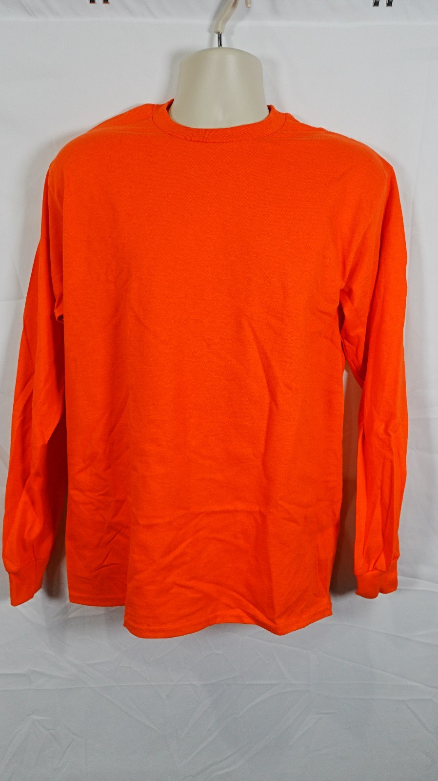Gildan Adult Ultra Cotton Long Sleeve T-Shirt G2400 5-Pack Orange Medium