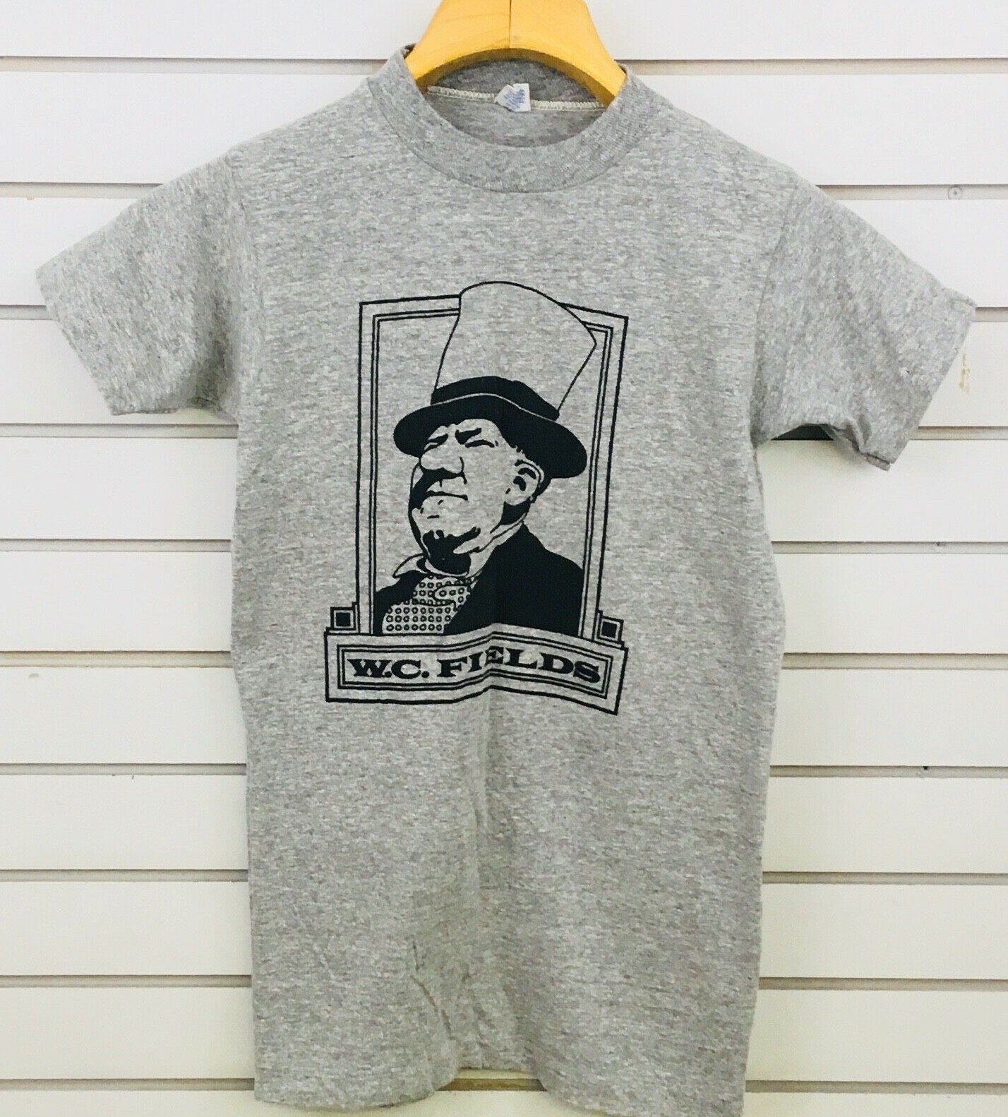 Vtg Artex W.C. Fields T-Shirt Adult S (34-36) Tee Shirt Heather Gray XS Fit