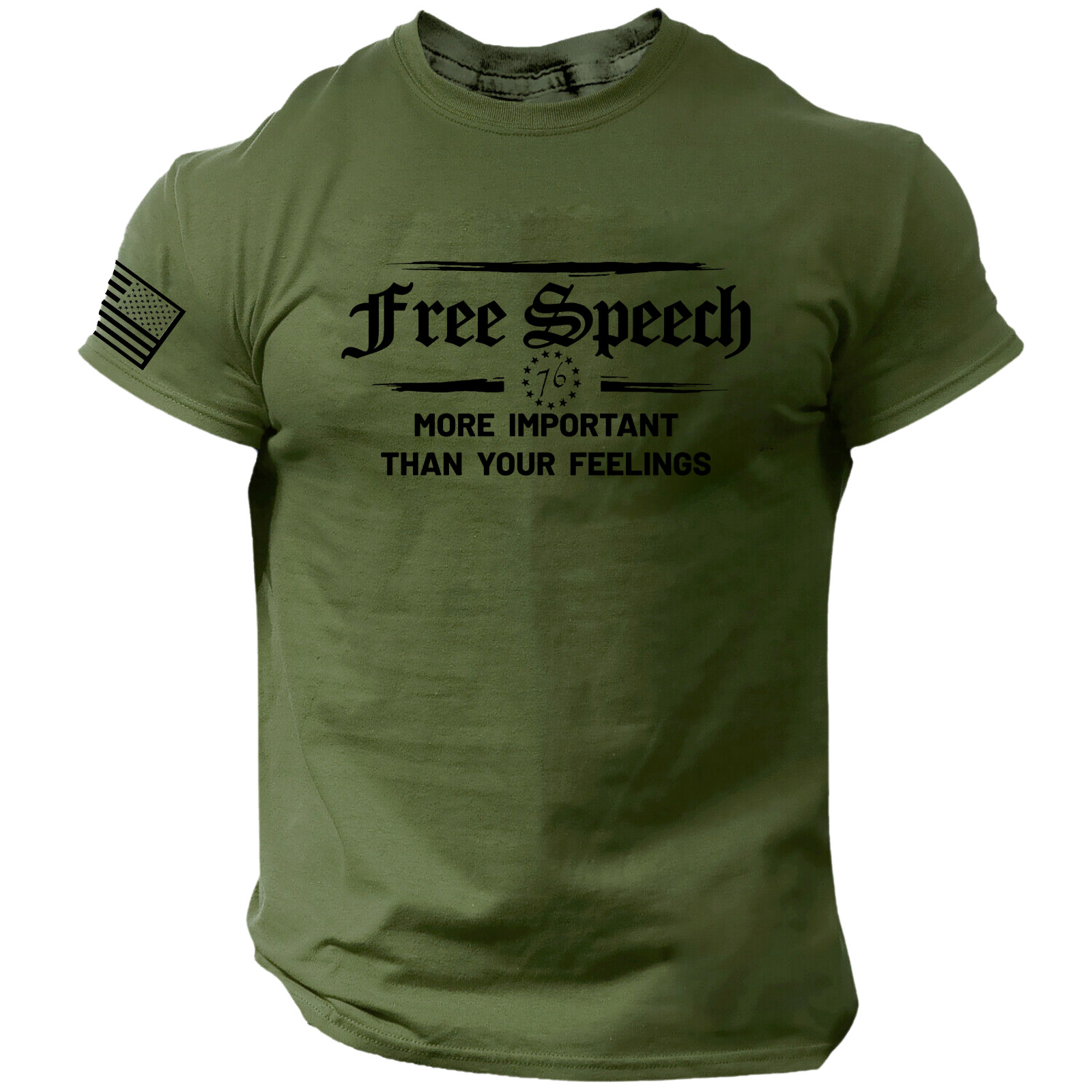 Free Speech 1st Amendment T-SHIRT American Patriotic 1776 America USA Freedom