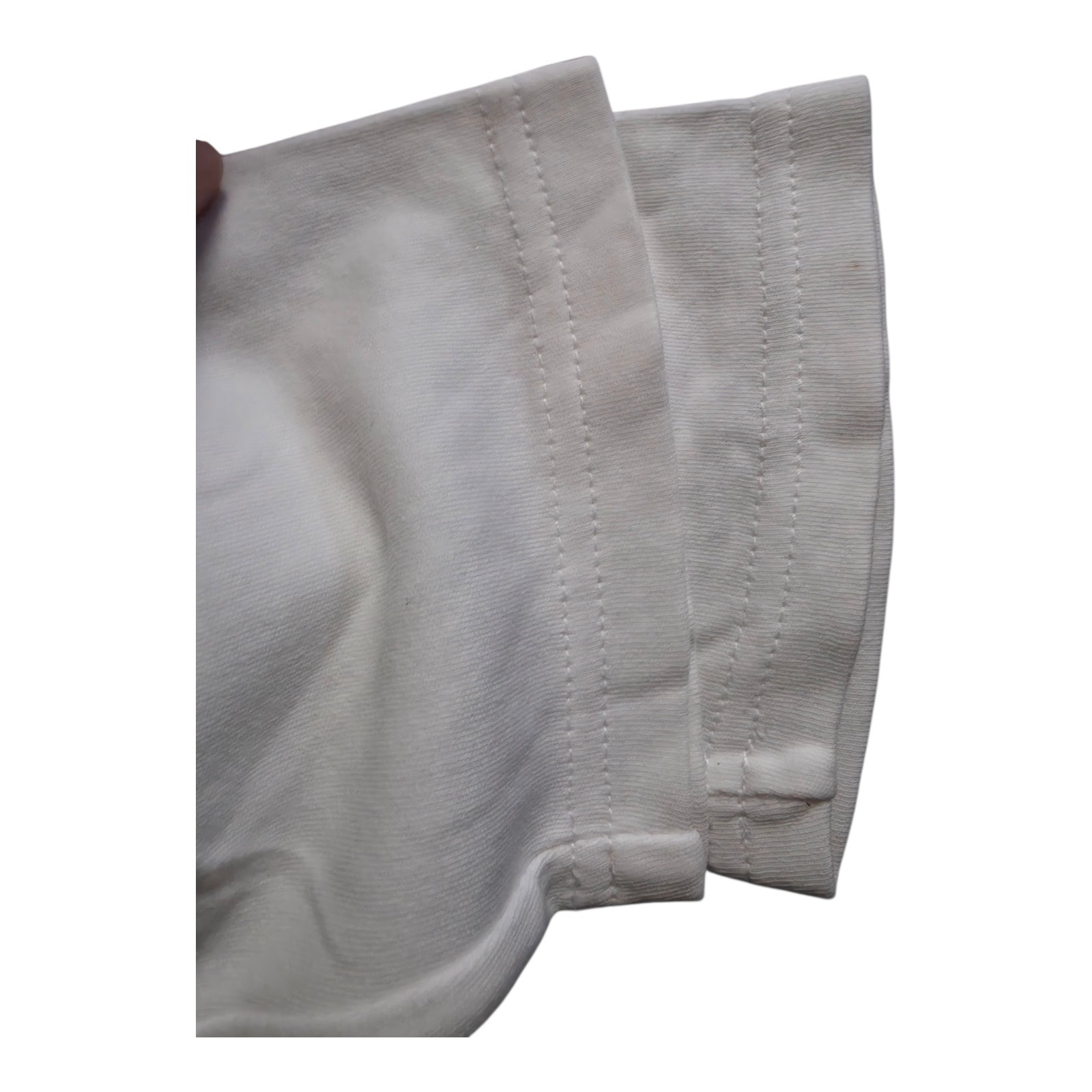 “Prada White LS Stretchable Polo Shirt Red Logo Patch”