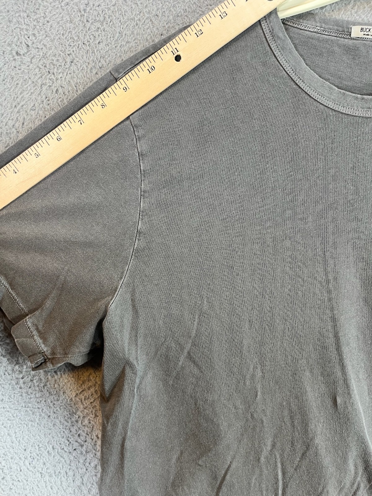 Buck Mason T Shirt Mens Extra Large Gray Minimalist SLIM FIT Crew Neck USA