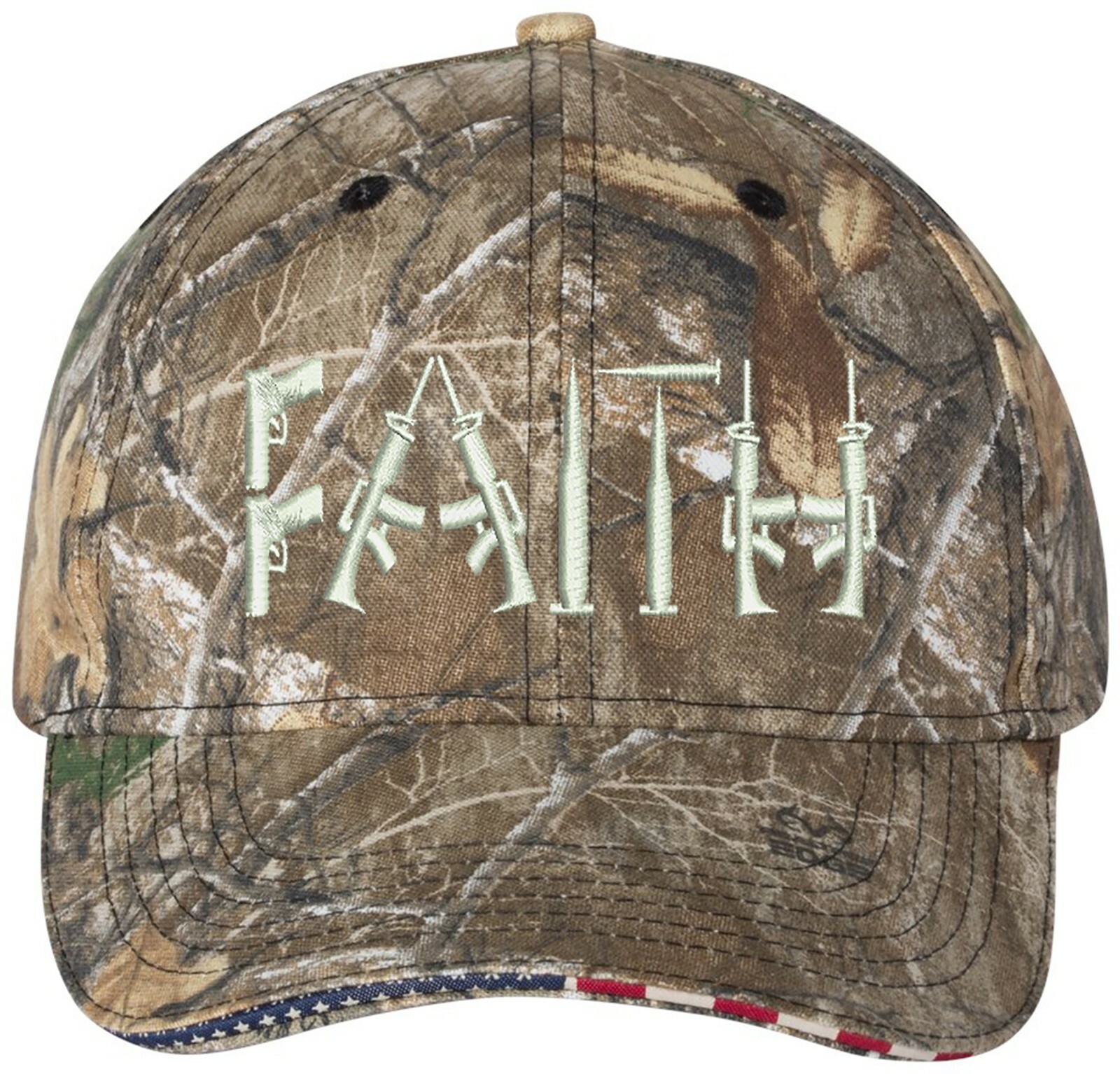 Faith Guns 2nd Amendment Embroidered Camo Structured Adjustable Hat
