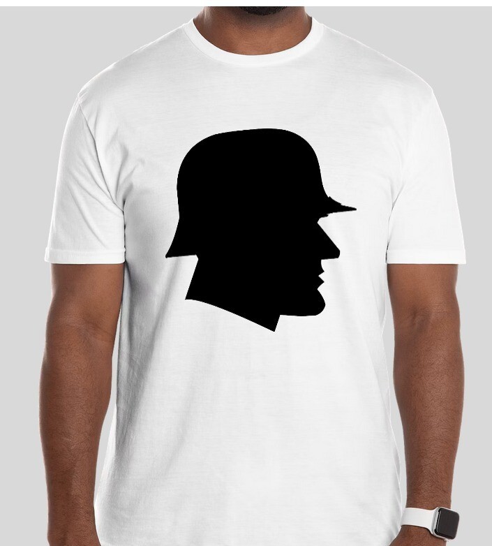 WW2 WWII German Deutschland Soldier Steel Helmet Military Army T shirt