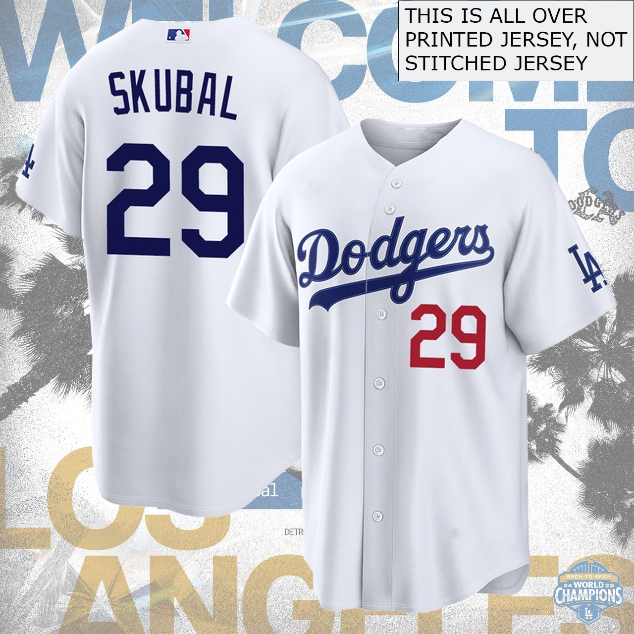 HOT! Welcome Tarik Skubal #29 Los Angeles Players Name & Number Gift For Fans