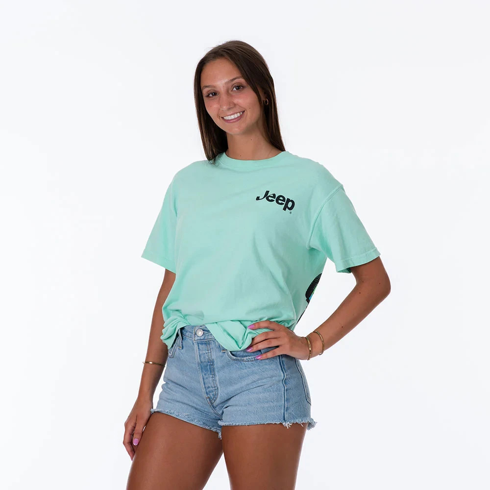 Jeep Beach T-Shirt Tie Dyed CJ comfort Colors Tee Shirt teal – Sizes S/M/XL