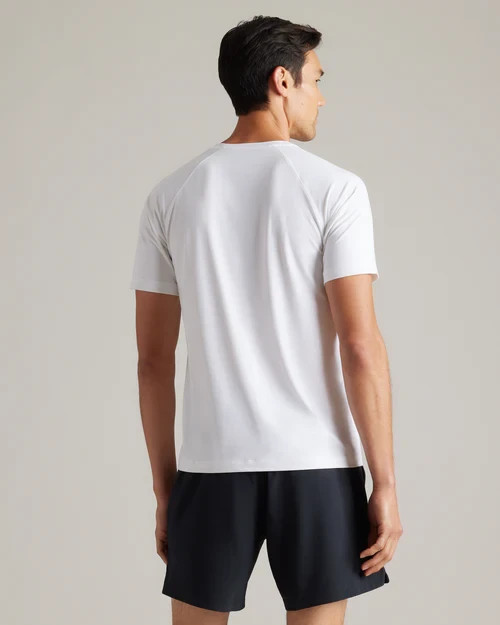 Rhone Men’s Size Large, White Short Sleeve Reign Tee T-Shirt Crewneck UPF 50+