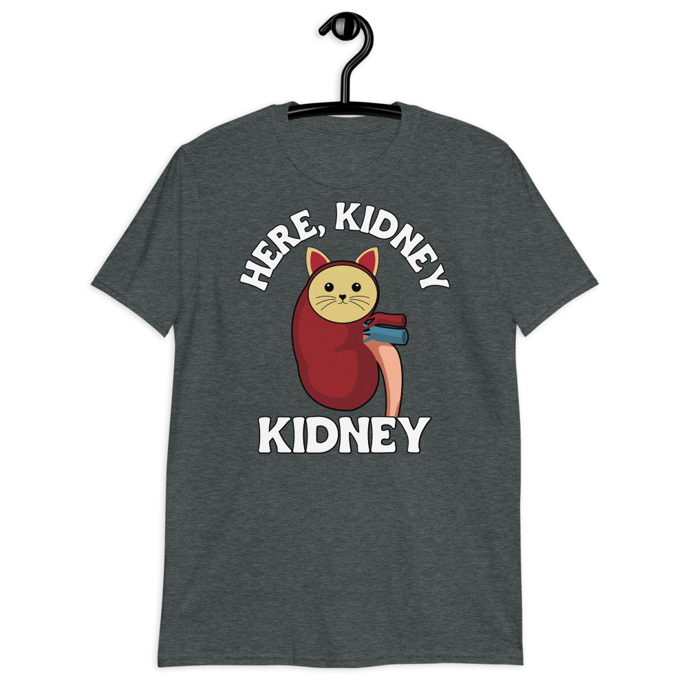 Funny Kidney Donor Or Transplant Here Kidney Kidney Cute Cat Pun Unisex T-Shirt