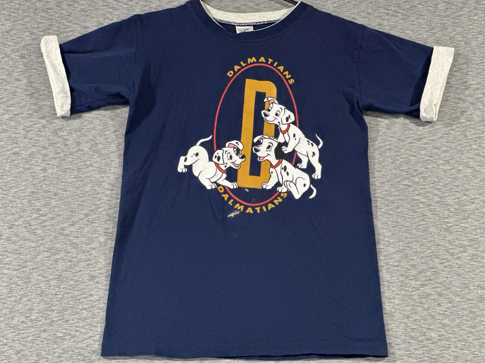 101 Dalmatians Disney Store Shirt Medium Blue Distressed Vintage 90s