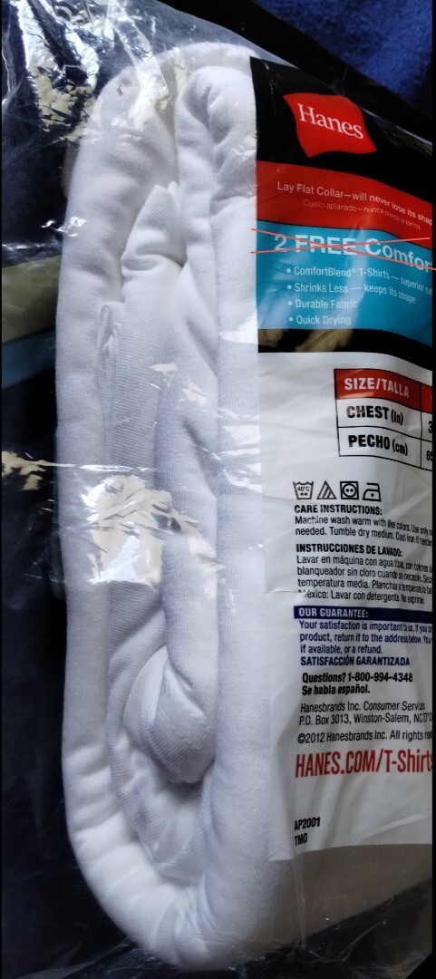 (6) New Hanes Tagless ComfortSoft ComfortBlend Undershirts T-Shirts Med Open Bag