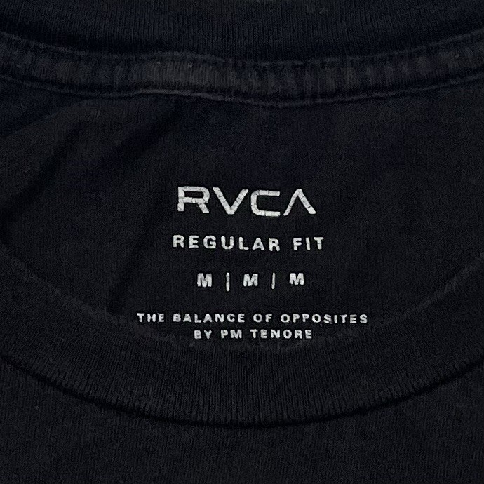 RVCA The Balance of Opposites Chest Graphic Size M Black Tee (Retail $35)