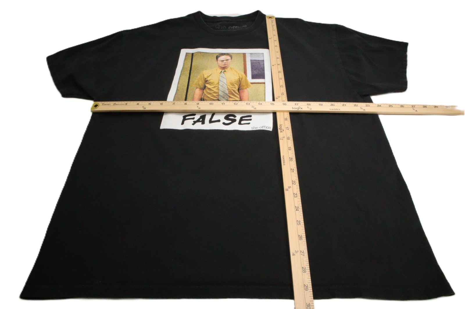 The Office Dwight Schrute “False” Men’s XXL Black T-Shirt T0274