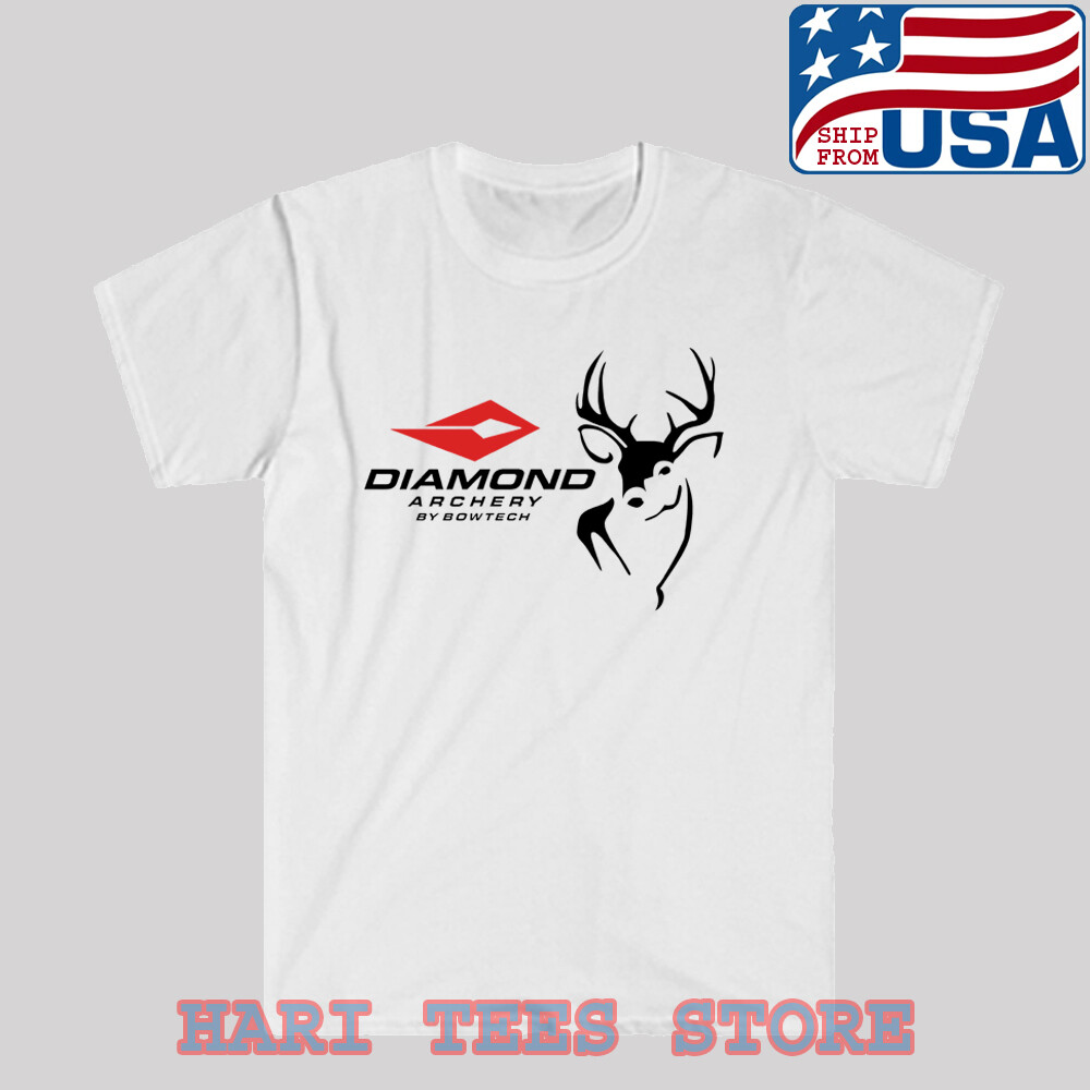 Diamond Archery Bow Crossbow Men’s White T-shirt Size S to 3XL