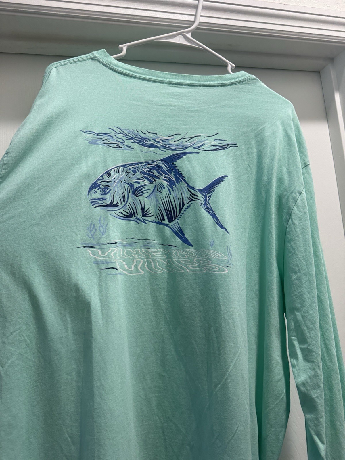 Vineyard Vines Men’s XXL Green Long Sleeve Crew Neck Graphic Pocket T-Shirt