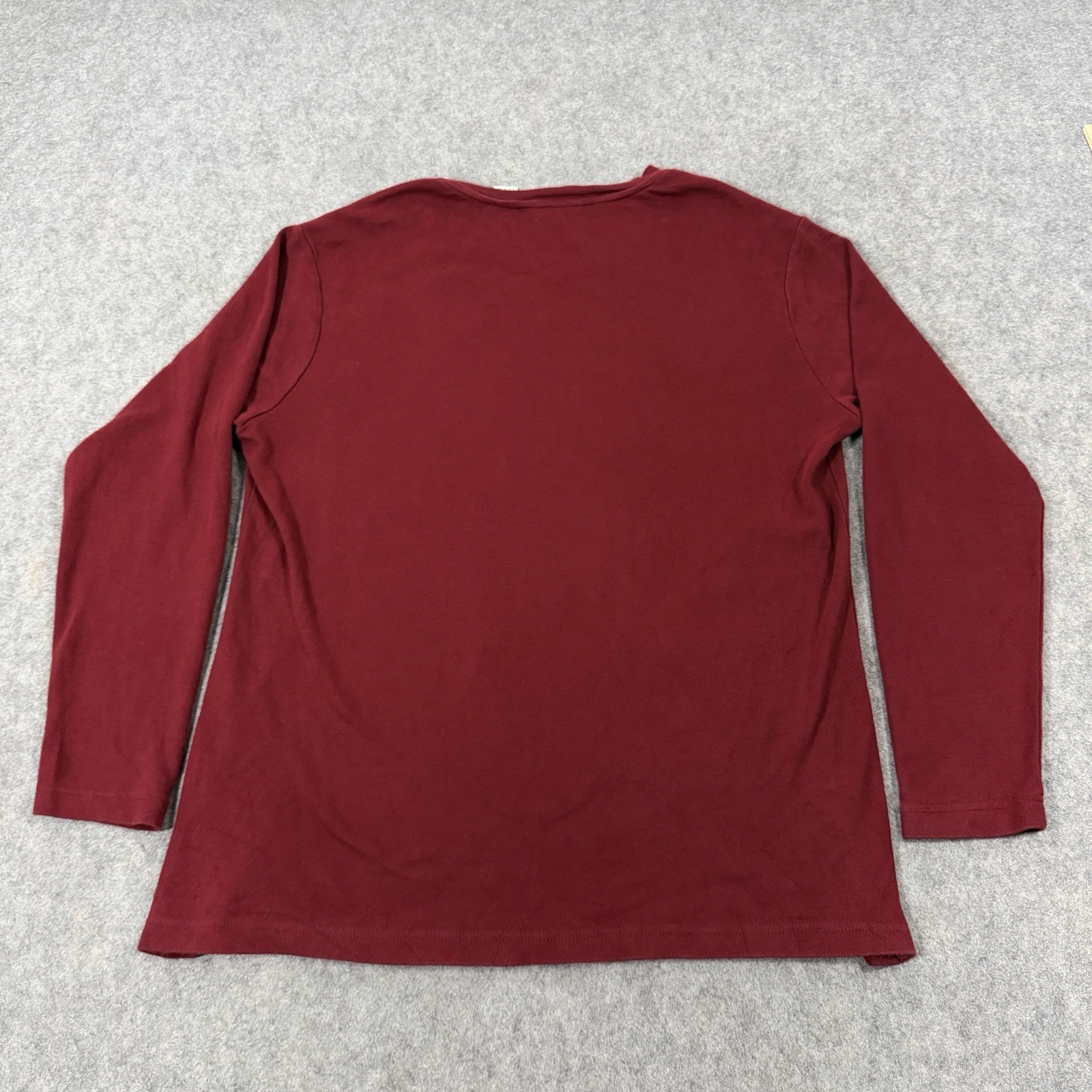 Covington Long Sleeve Pullover Ribbed Knit V-Neck Shirt Fits Men’s Sz Large Red