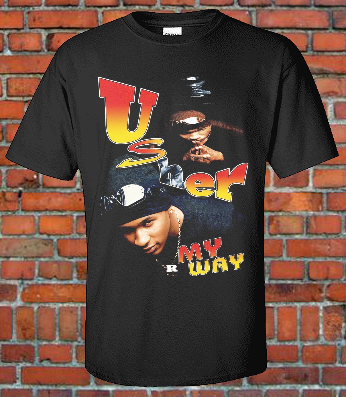 Vintage Recreated – Usher – 90s style Bootleg Tee – Graphic T-Shirt