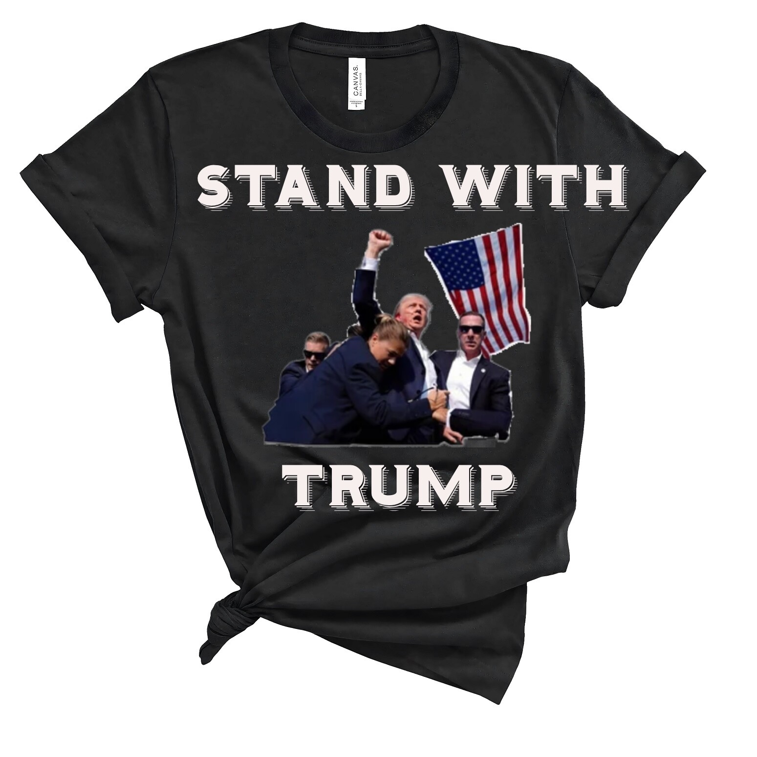 Donald Trump Rally Shooting T-Shirt US Support Trump 2024 Bella Canvas