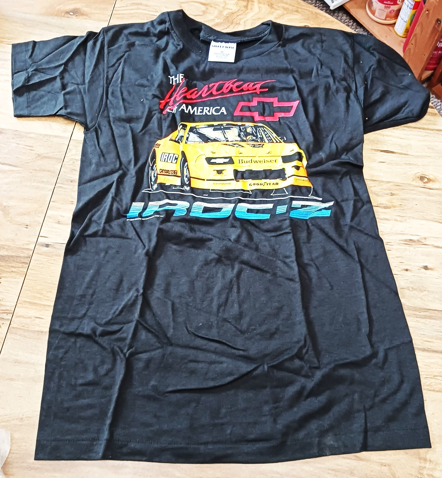 Vintage NOS 80’s IROC-Z Chevrolet NASCAR Racing T-Shirt Large MINT Black Men’s M