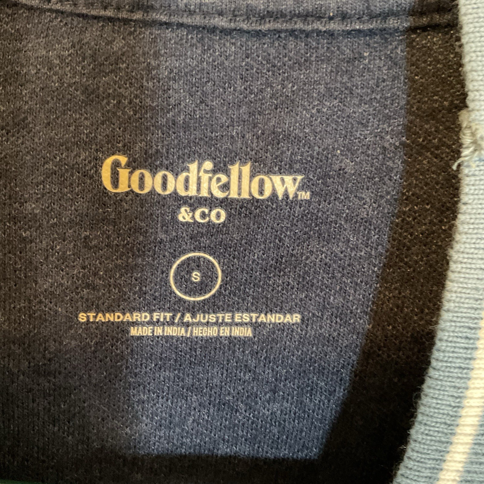New Goodfellow & Co. Men’s Standard Fit Dark Blue Short Sleeve Shirt Size Small