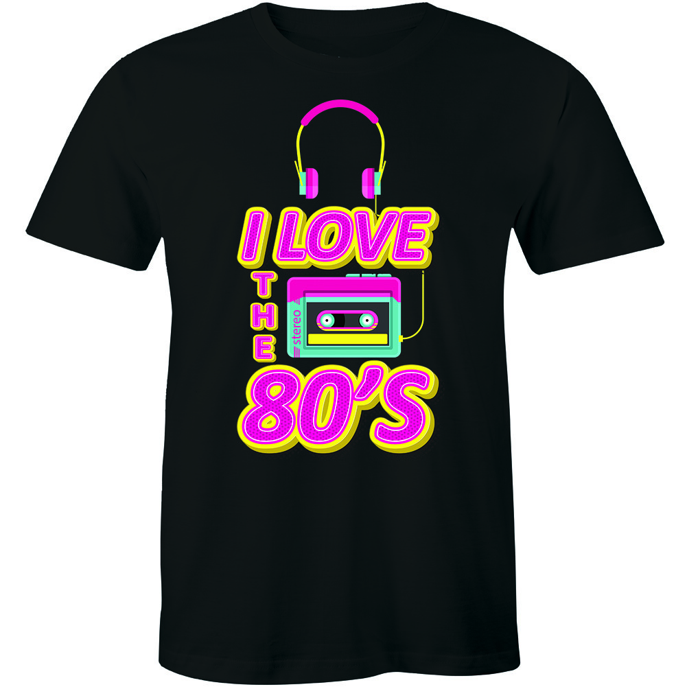 I Love The 80’s Top Eighties Music Retro Shirt Men’s Premium T-shirt Tee