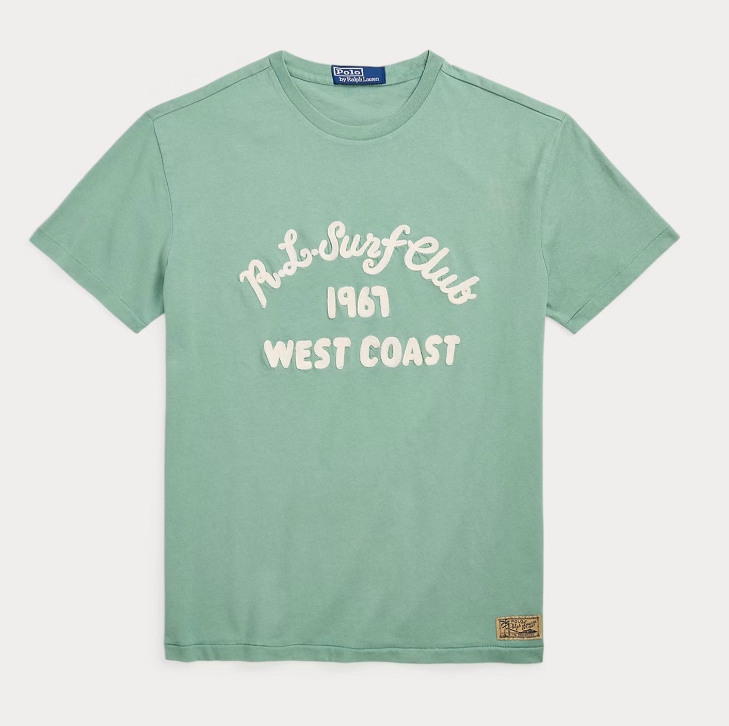 Polo Ralph Lauren Faded Mint R.L. SURF CLUB 1967 WEST COAST Short Sleeve T Shirt