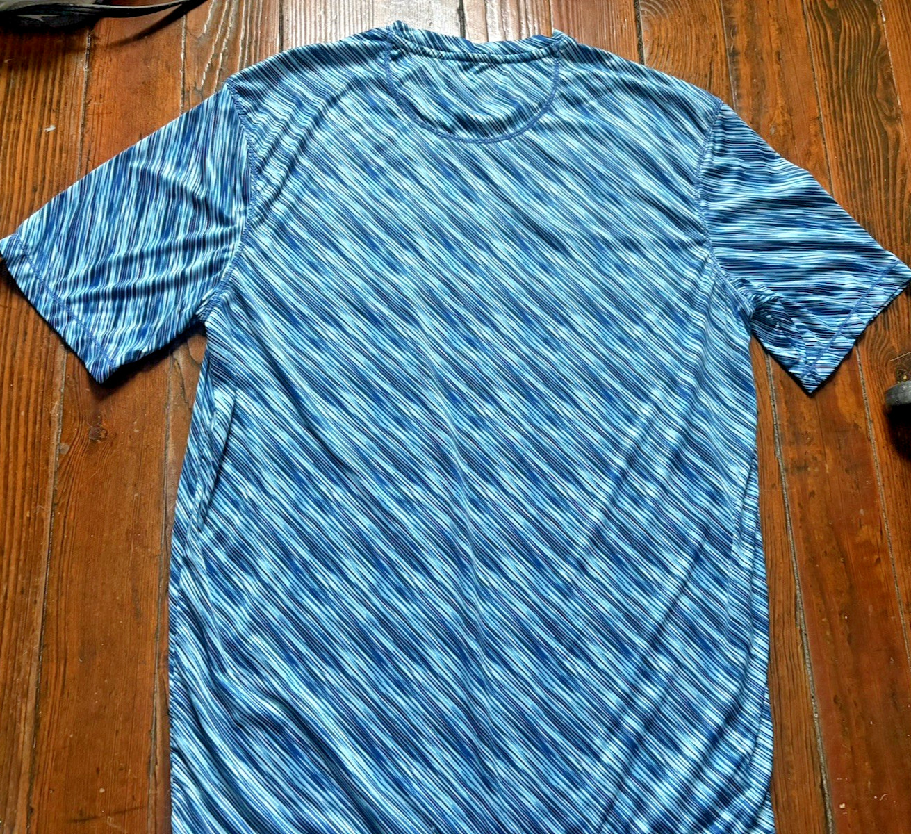 REEL LEGENDS Mens Sz Medium Reel-Tec T-shirt Cool Easy Care Blue, VGUC