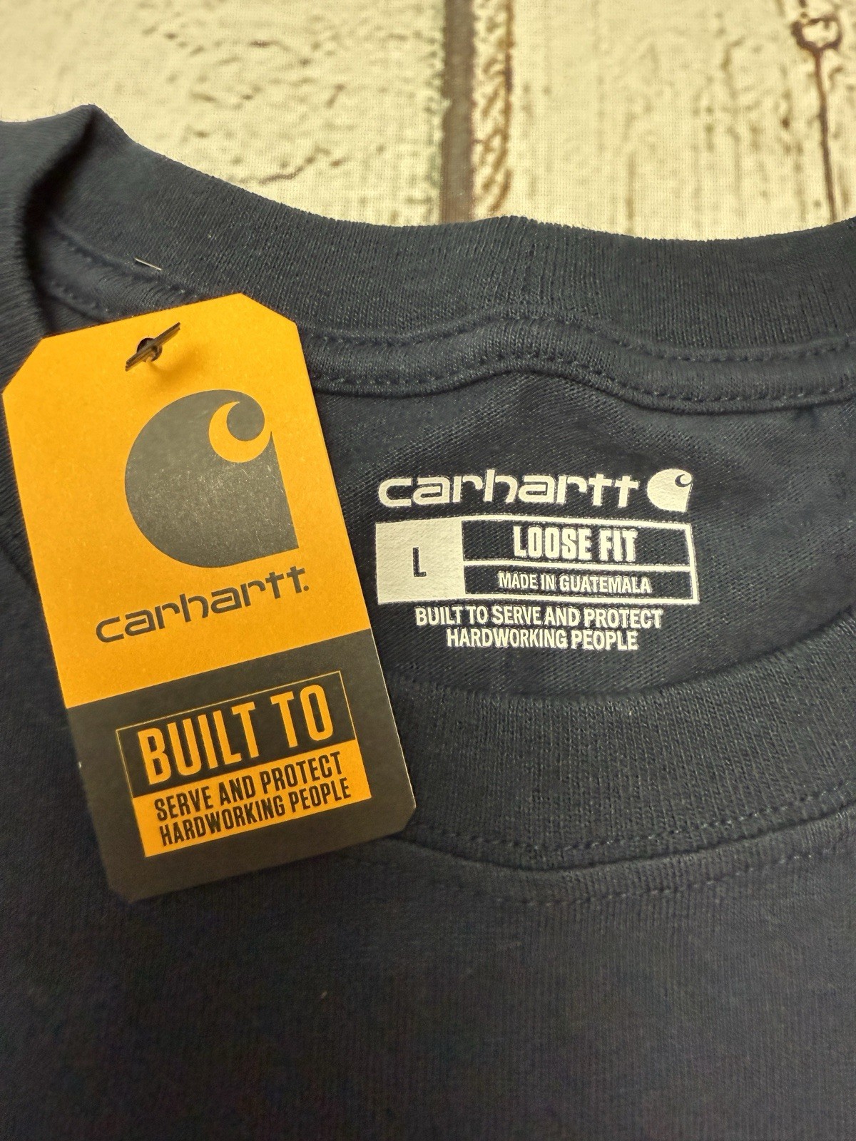 Carhartt K87-M Loose Fit Navy Blue Men’s Short Sleeve Pocket T-Shirt NWT – Sz L
