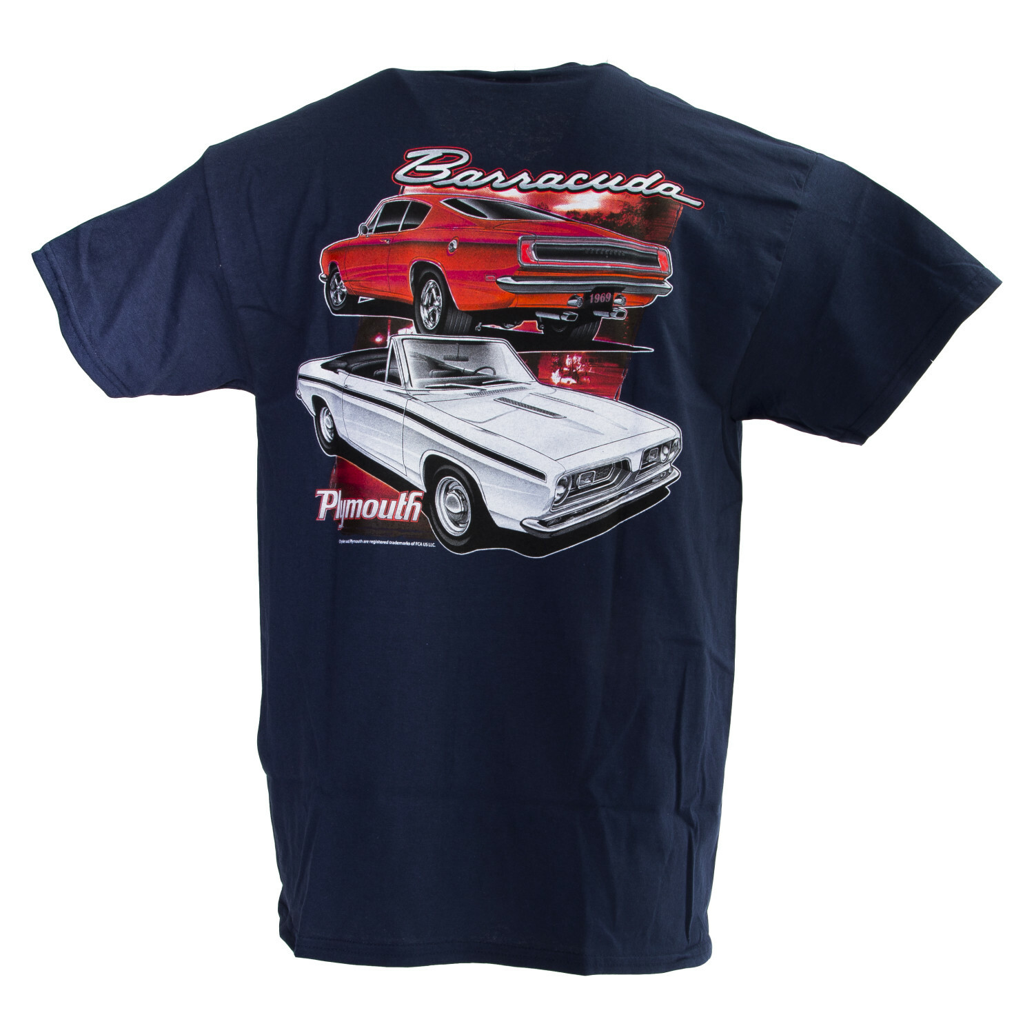 David Carey Originals Officially Licensed Plymouth Barracuda Tee shirt Mens 5XL