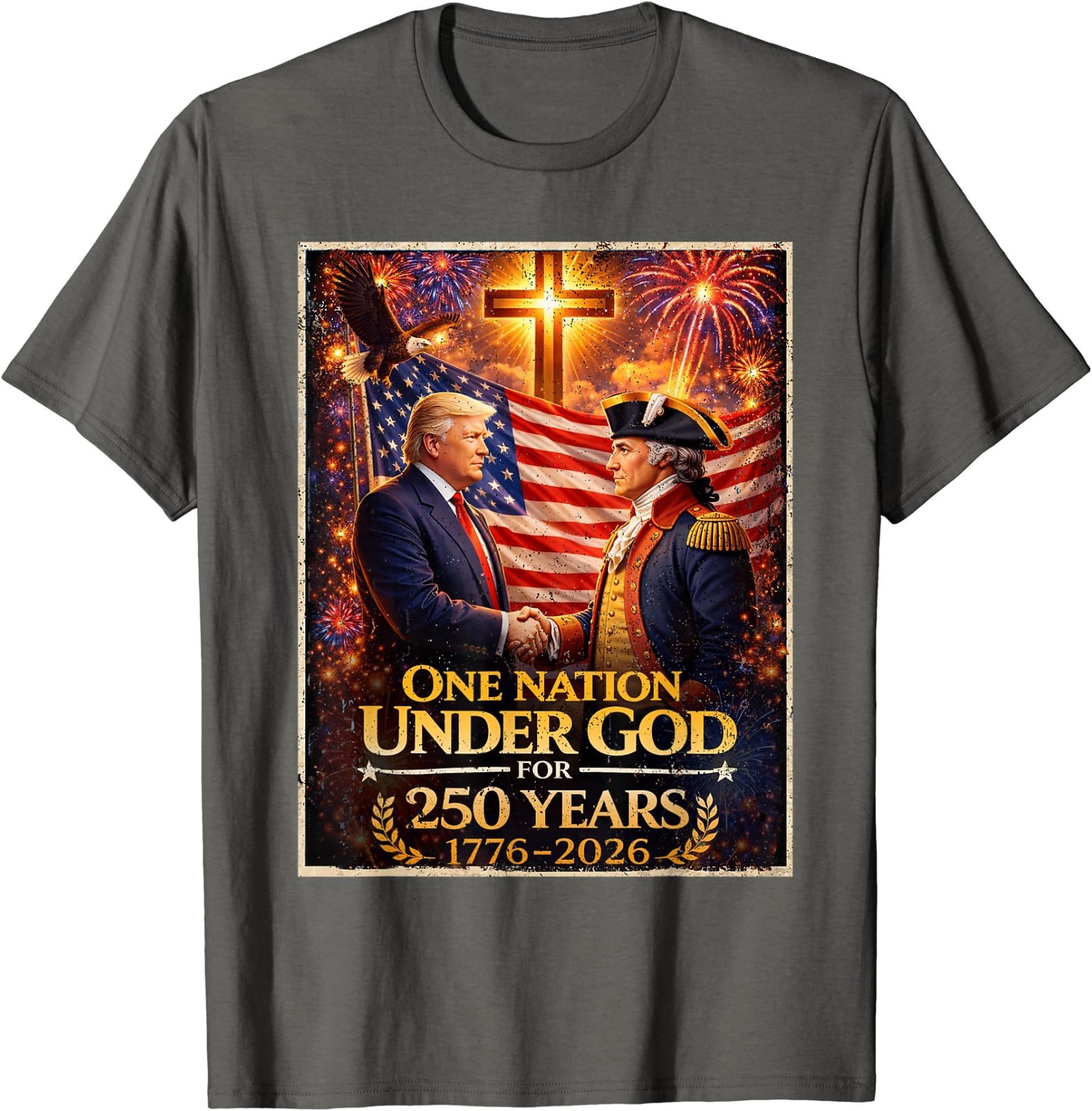 250 Years America Anniversary 250th Trump Washington T-Shirt