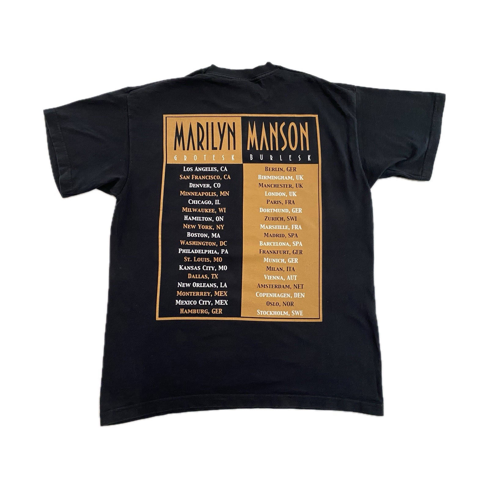 2003 Marilyn Manson Golden Age Of The Grotesque Tour Vintage T-Shirt | Size M