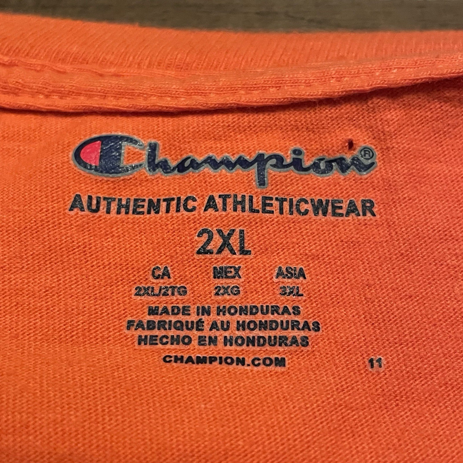 Champion Heritage T-Shirt Mens 2XL Orange New York Sportswear Graphic Tee