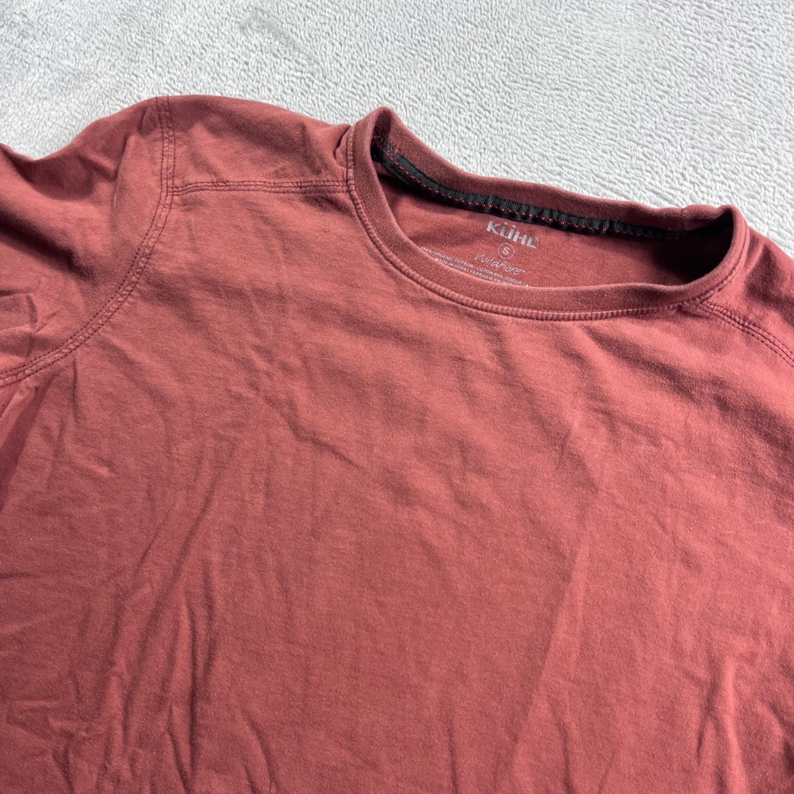 Kuhl Wildfibre Mens Small Organic Cotton Short Sleeve T-Shirt Red Clay