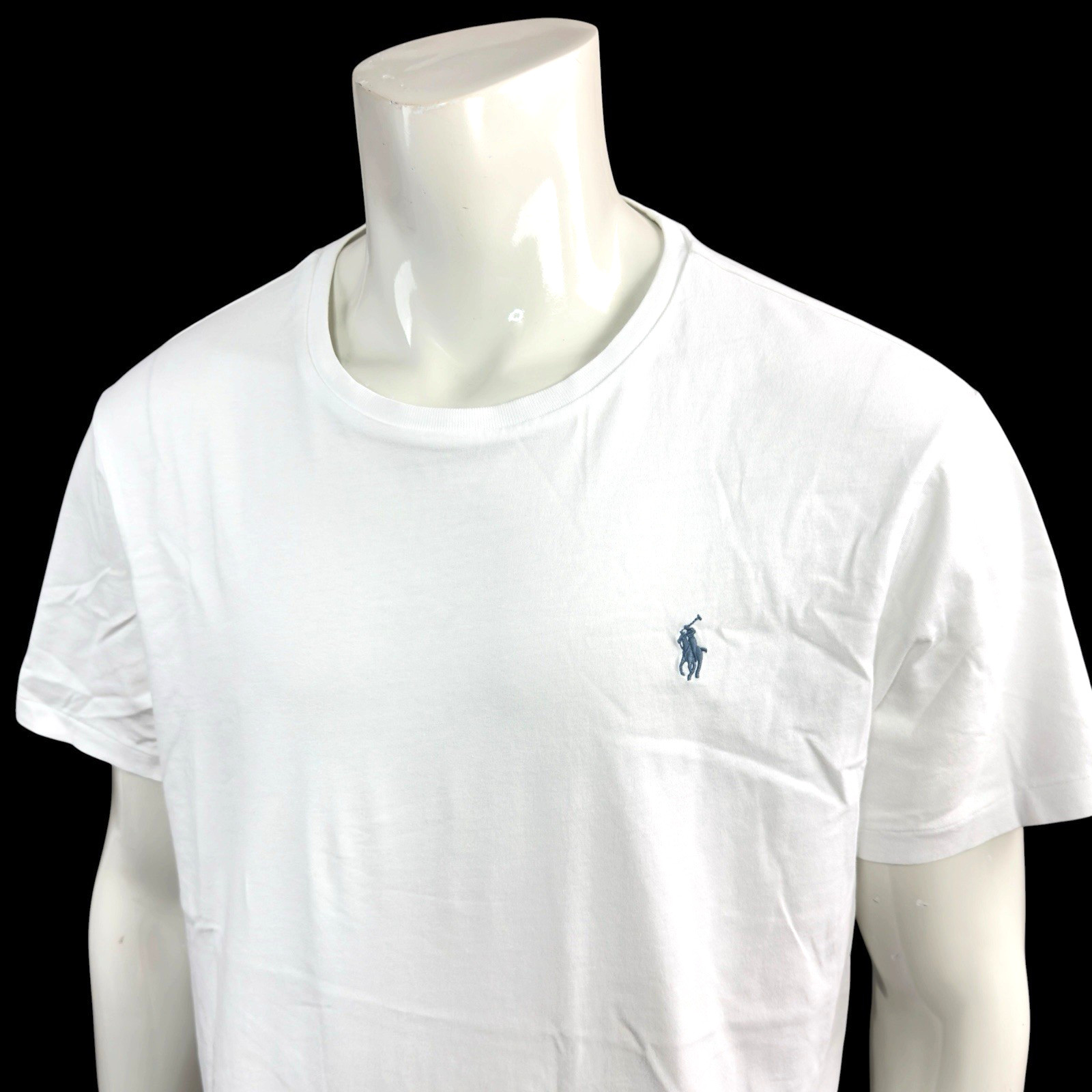 Polo Ralph Lauren Men’s White T-Shirt Custom Slim Fit Pony Logo Size XL
