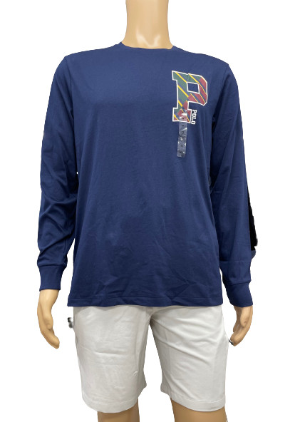 POLO RALPH LAUREN MEN’S LOGO P LS NAVY