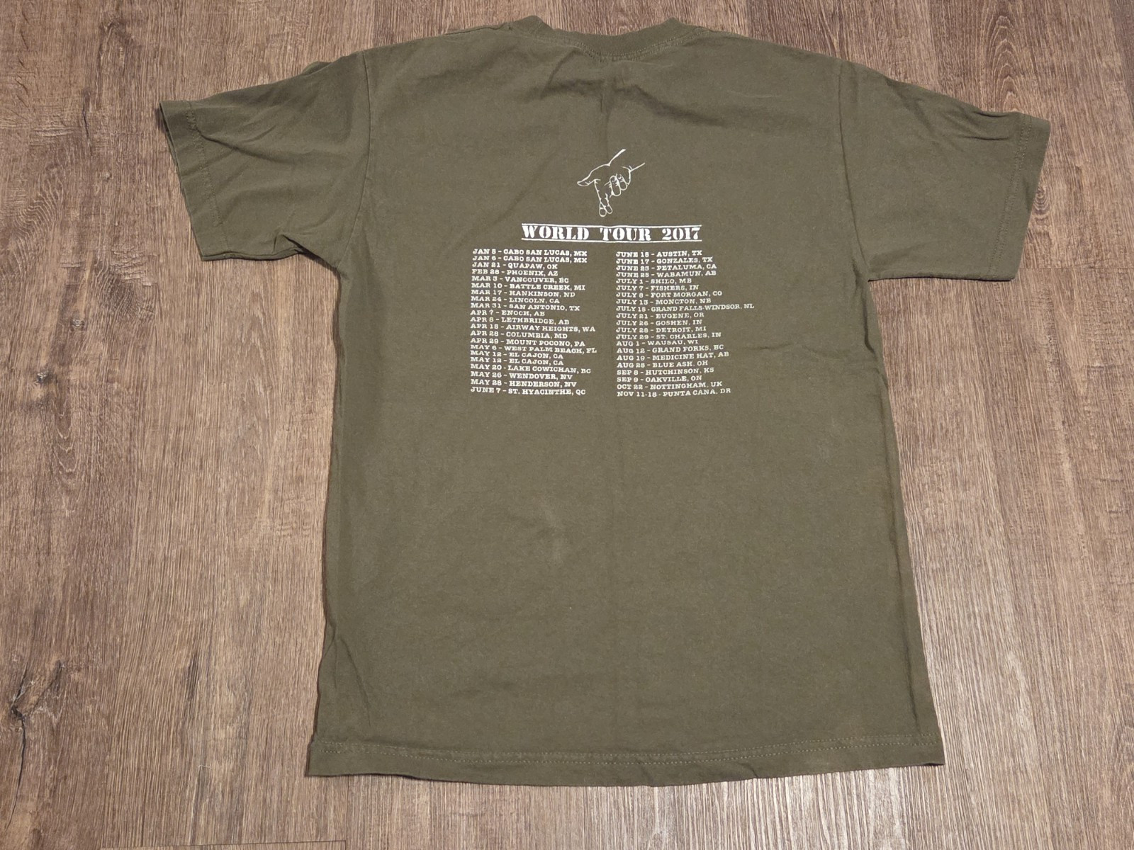 Loverboy Graphic T Shirt Mens Medium Olive Green Alstyle World Tour 2017 Rap Tee