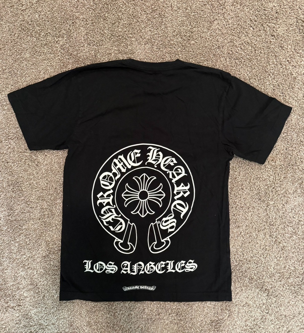 Chrome Hearts Los Angeles Horseshoe Pocket Tee Black Size Medium Made In USA