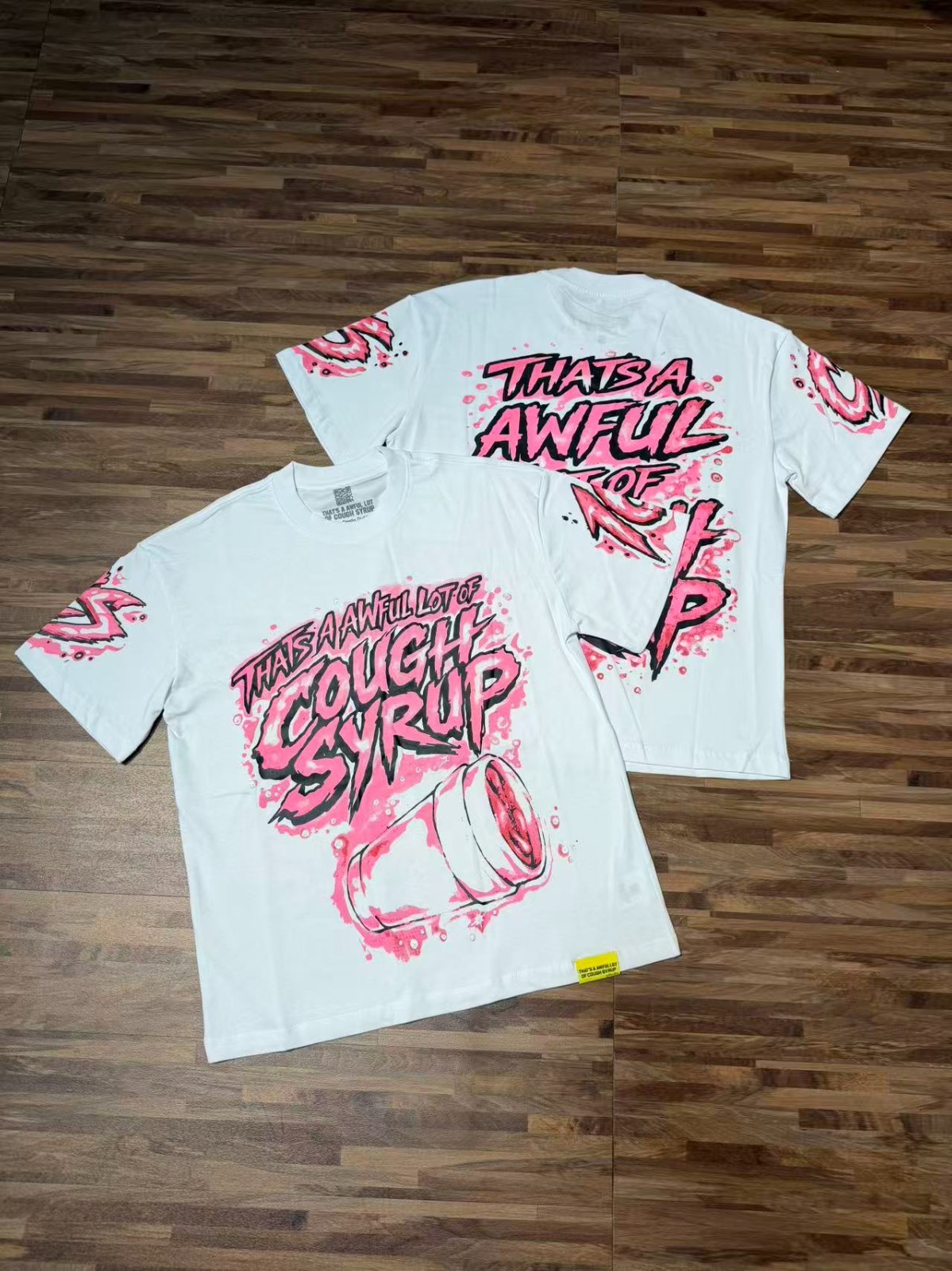 THAT’S A AWFUL LOT OF COUGH SYRUP Tshirt White & Black S-M-L-XL