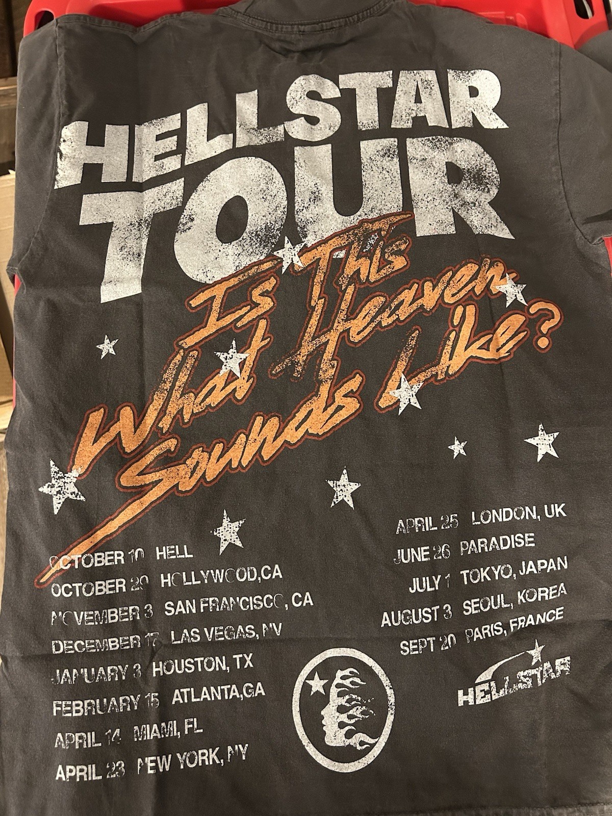 HELLSTAR Path to Paradise Tour Graphic Print Black Men’s T-Shirt Crew Neck S