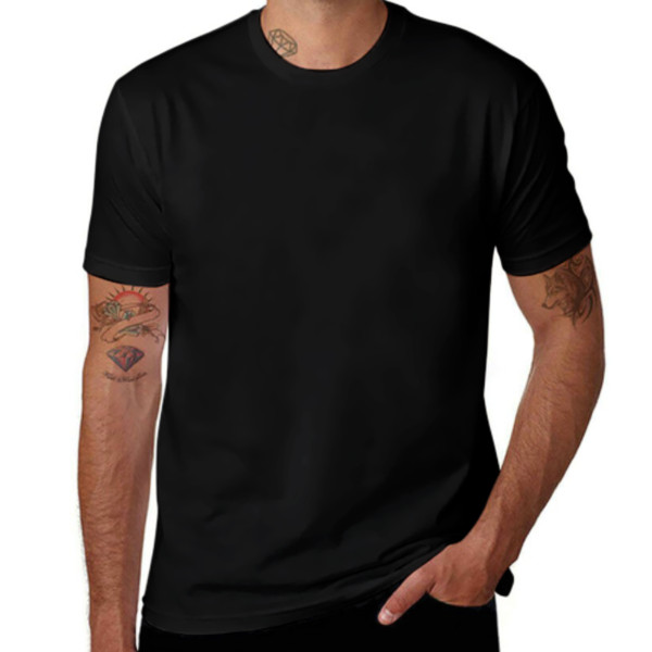 Solid color crew neck casual T-shirt-100% cotton, unisex.
