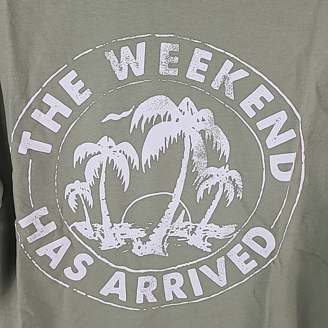 NWT Chubbies The Relaxer ‘The Weekend Has Arrived’ Long Sleeve Olive Green Sz S