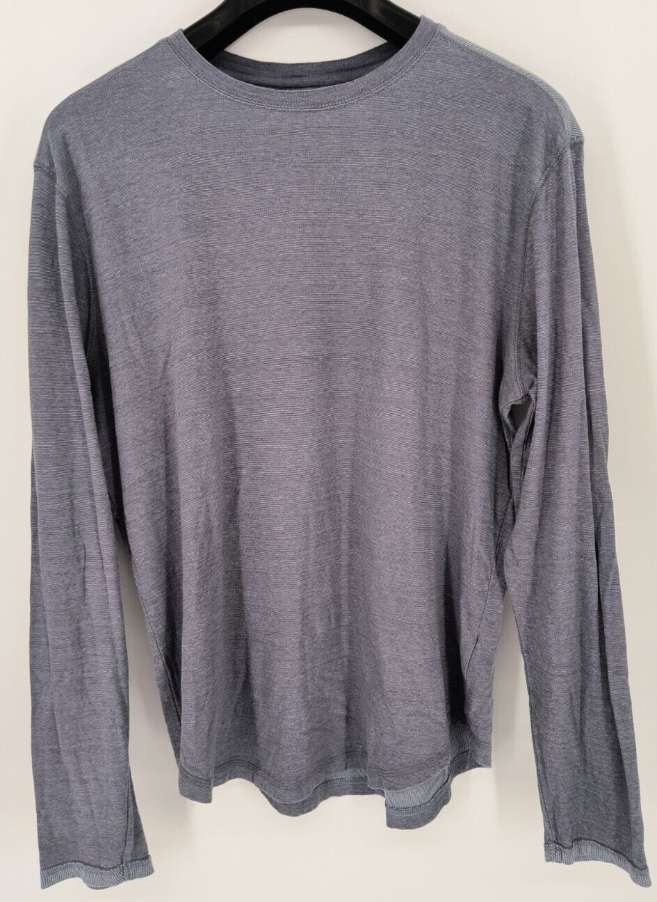 BKE Buckle Long Sleeve Casual T Shirt/ Men’s L Heather Blue 100% Cotton B1158