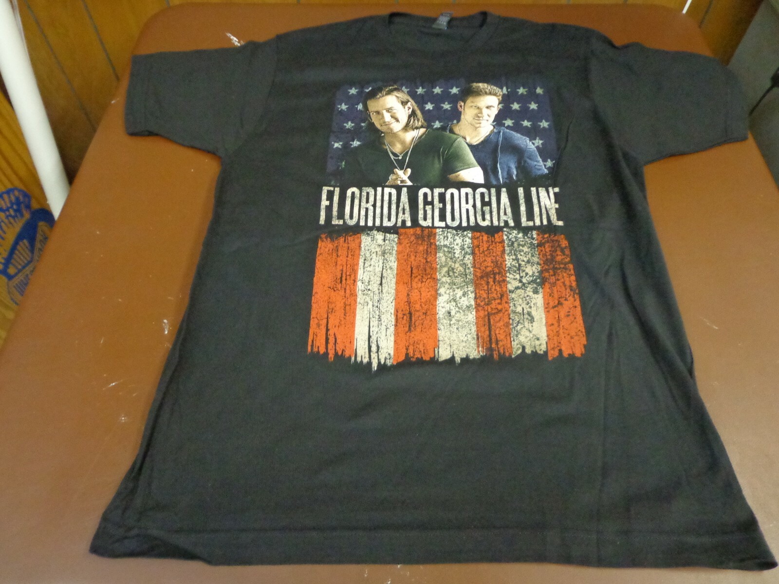 Florida Georgia Line RODEO Houston Texas 2014 Concert Black T Shirt Large F33