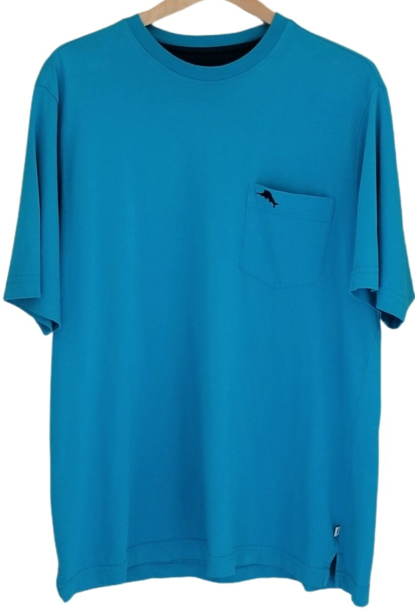 TOMMY BAHAMA Pull-On Bali Skyline T-Shirt CrewNeck Short Sleeve Pocket Logo Sz M