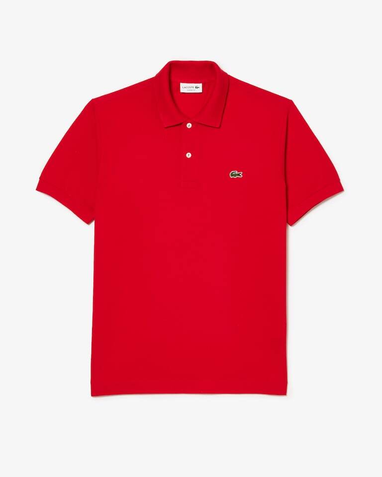 Lacoste Mens Polo Shirt L1212 Red Cotton Classic Size XL Original